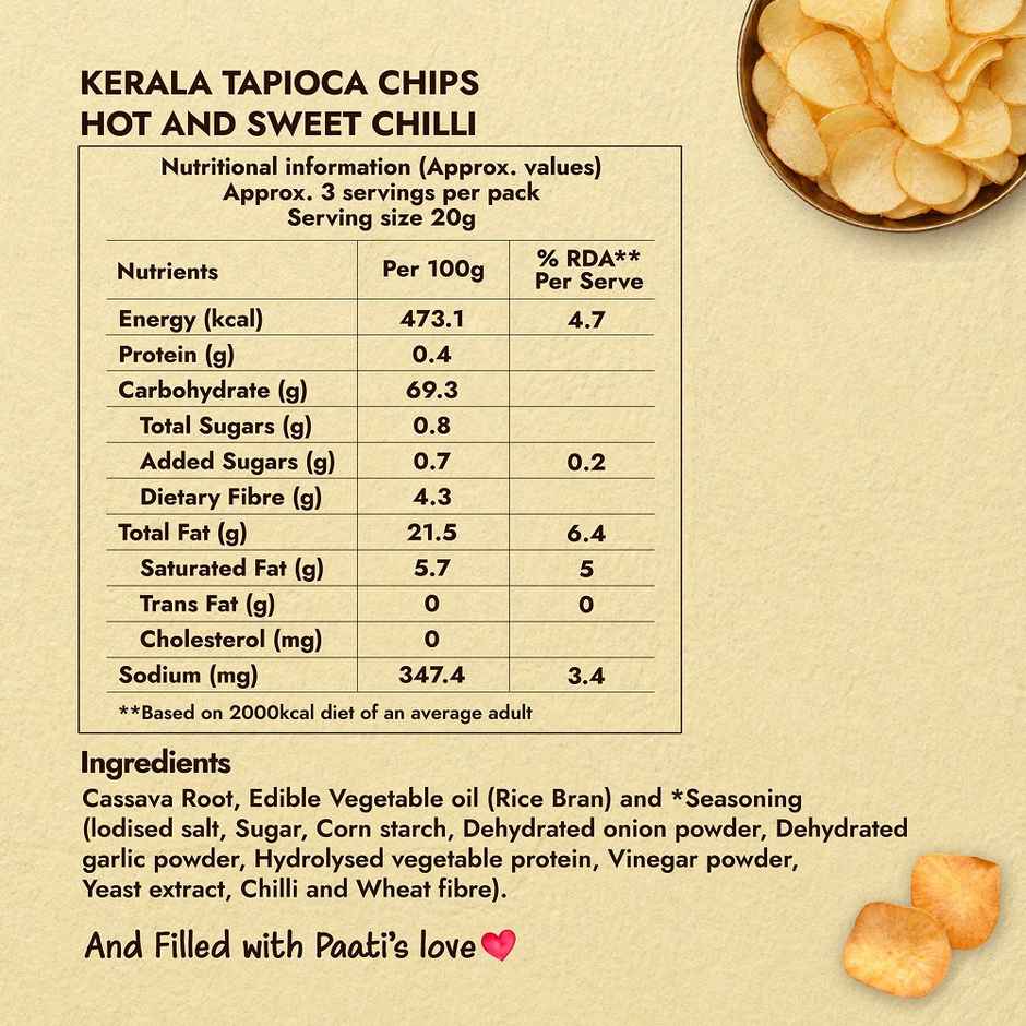 Sweet Karam Coffee Kerala Tapioca Chips | Hot & Sweet Chilli | Homestyle Wafers