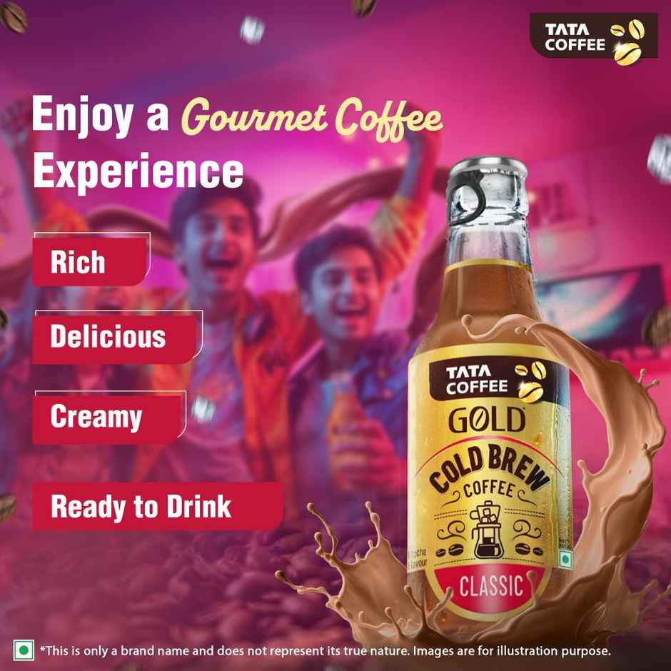 Tata Cold Brew Coffee, Classic Iced Coffee, Rich & Creamy, Ready to Drink