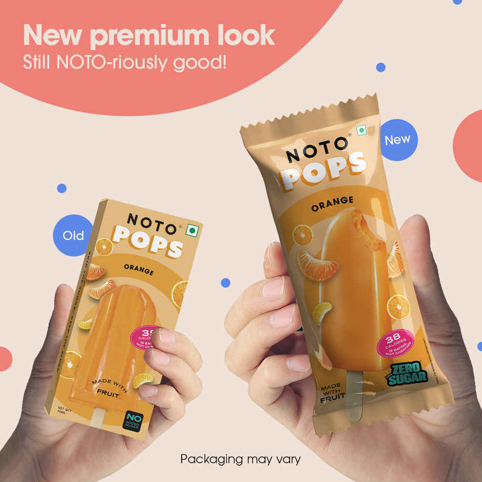 NOTO Orange Sugar Free, Guilt Free Popsicle