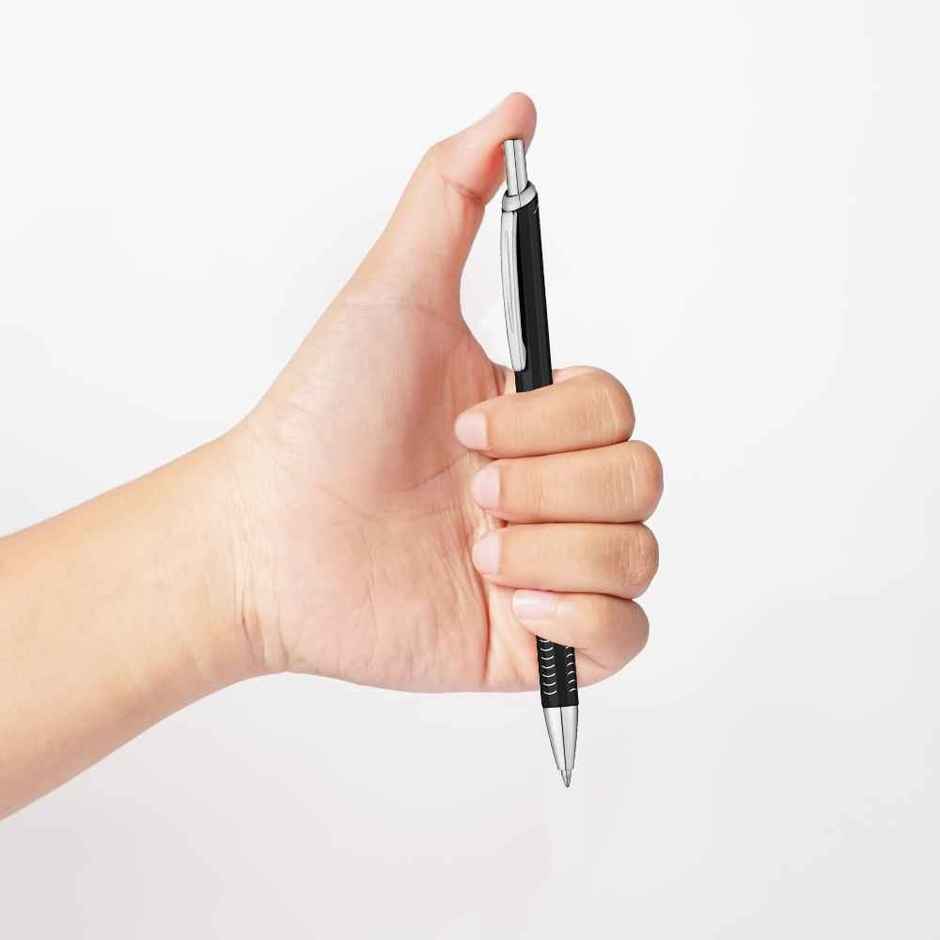 Pentel Energel Metal Lite Single Blister Black Body Black Ink