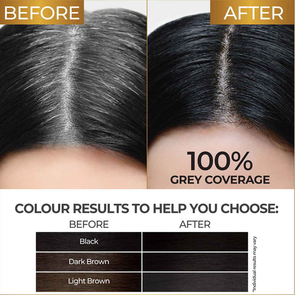 Streax Gel Hair Colour For Women, Natural Black 1 , |No Ammonia Hair Color|100% Grey Coverage