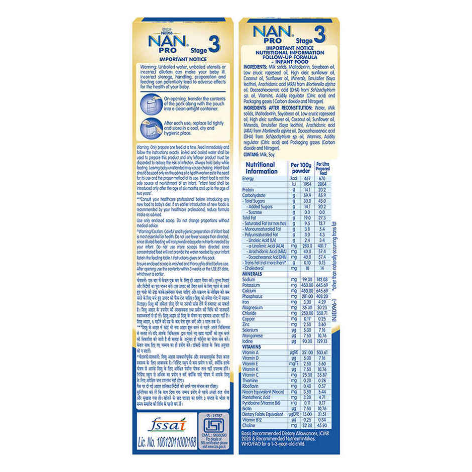 Nestle NAN PRO Stage 3 Follow-up Formula | 12 - 18 M