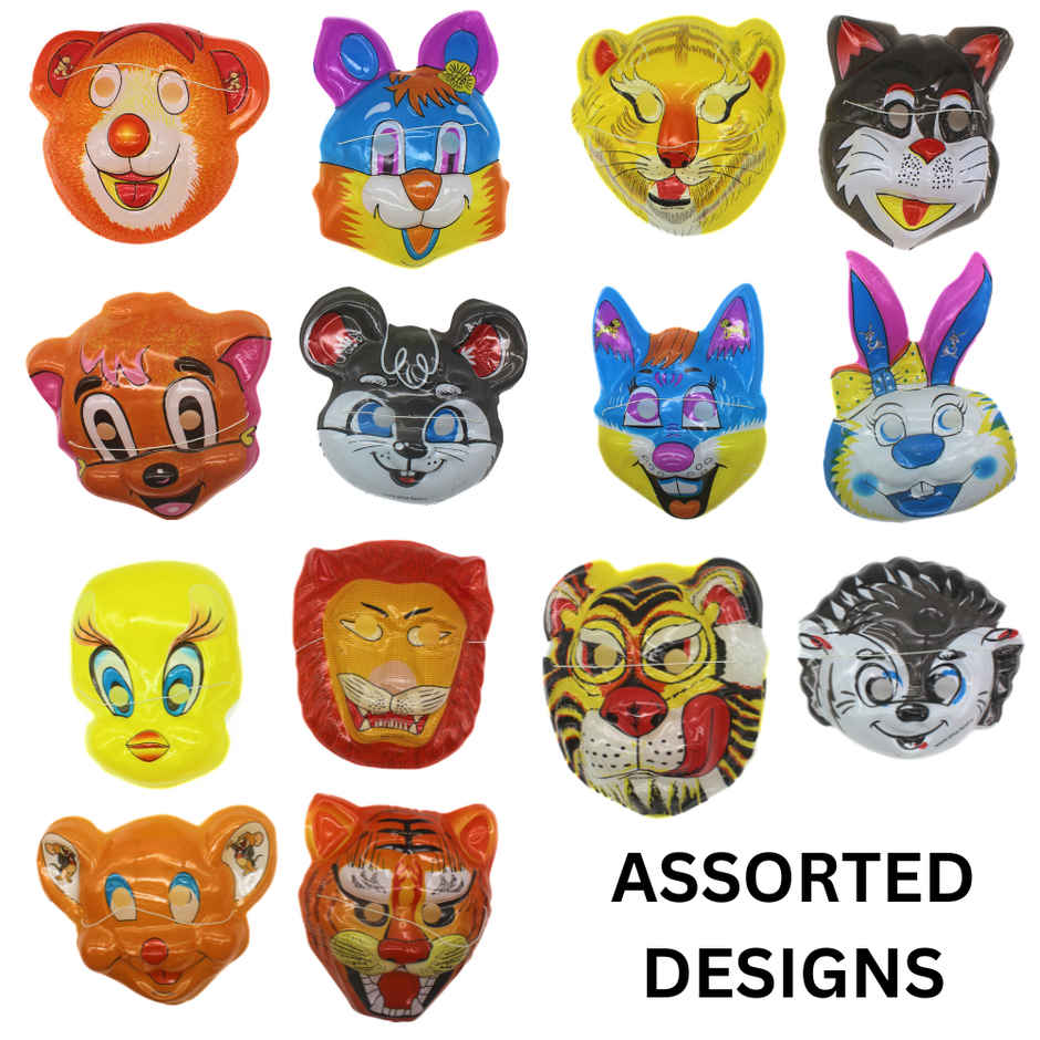 Animal Face Mask| Plastic| Colour May Vary | Se7en