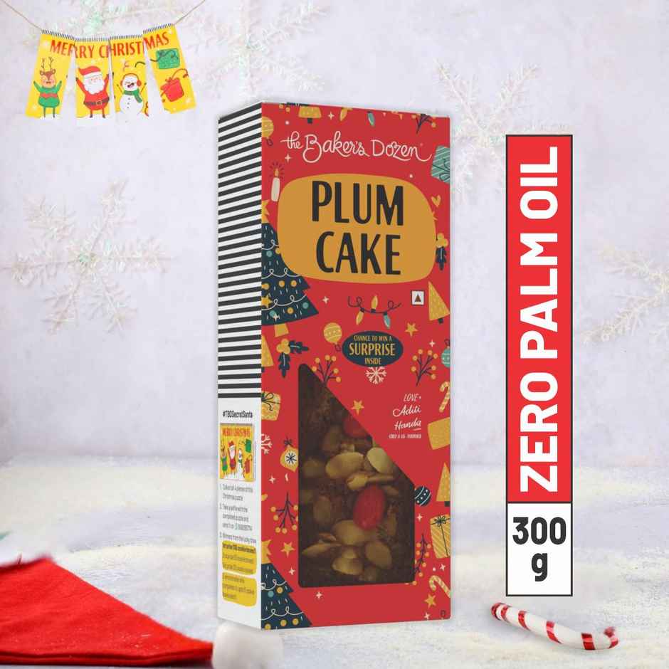 The Baker's Dozen Plum Cake Rum and Brandy soaked