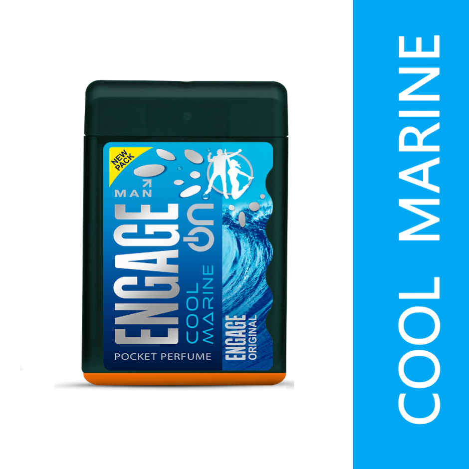 Engage ON Cool Marine Pocket Perfume For Men, Citrus & Fresh Fragrance