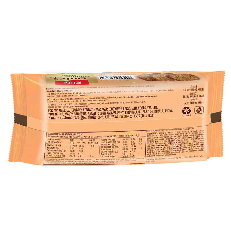 Elite Dates Pudding Cake