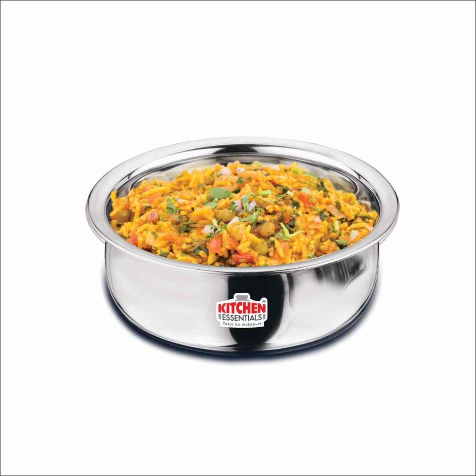 Kitchen Essentials Flat Bottom Royal Handi 12 Diameter 21 Cm Capacity, 1800 ml