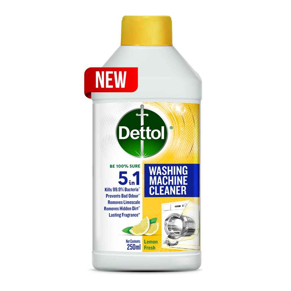 Dettol Washing Machine Cleaner & Descaler (250ml) & Surf Excel Matic Top Load Detergent Liquid | Pouch (5kg) Combo