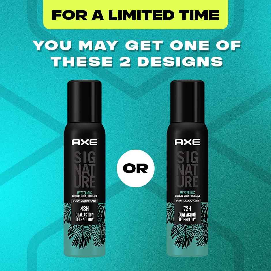 Axe Signature Mysterious Deodorant | 72H Freshness | Tropical Fragrance | For Men