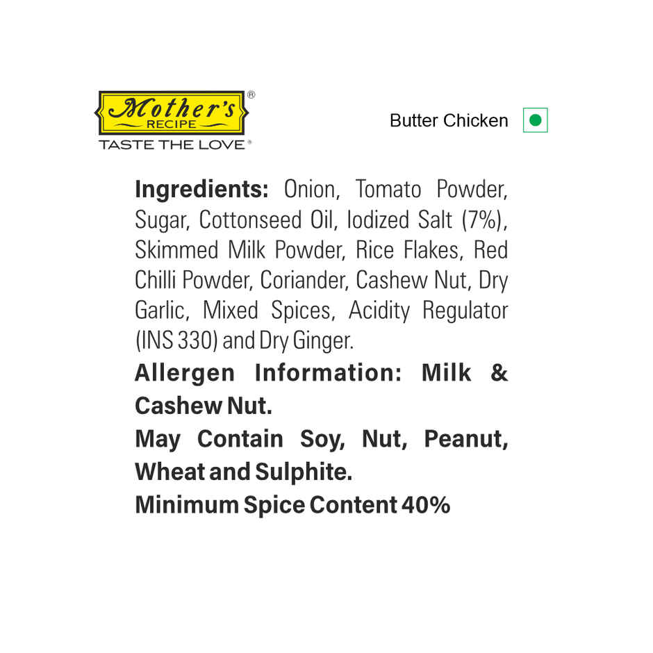 Mothers Recipe Butter Chicken Masala Mix