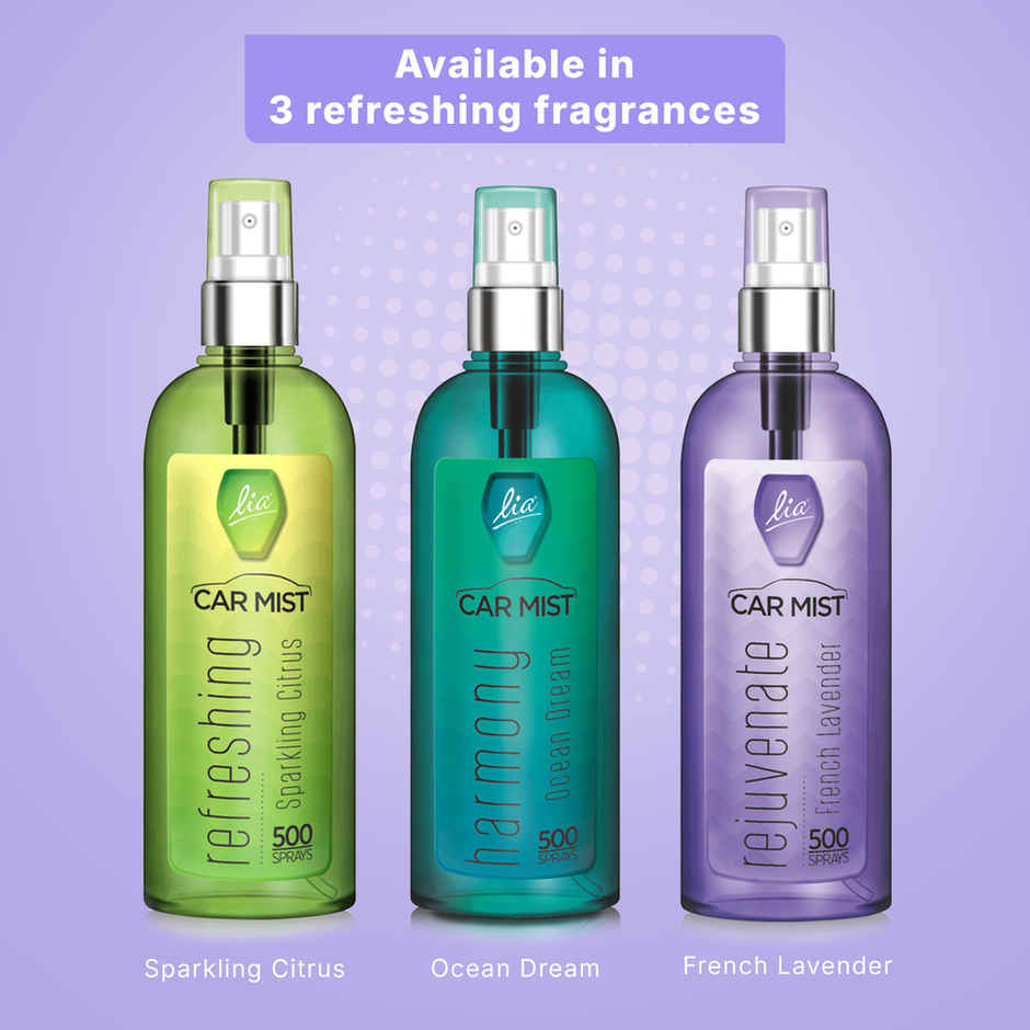 Lia French Lavender Car Mist/Spray | Long Lasting Air Freshener for Car | From House of Cycle
