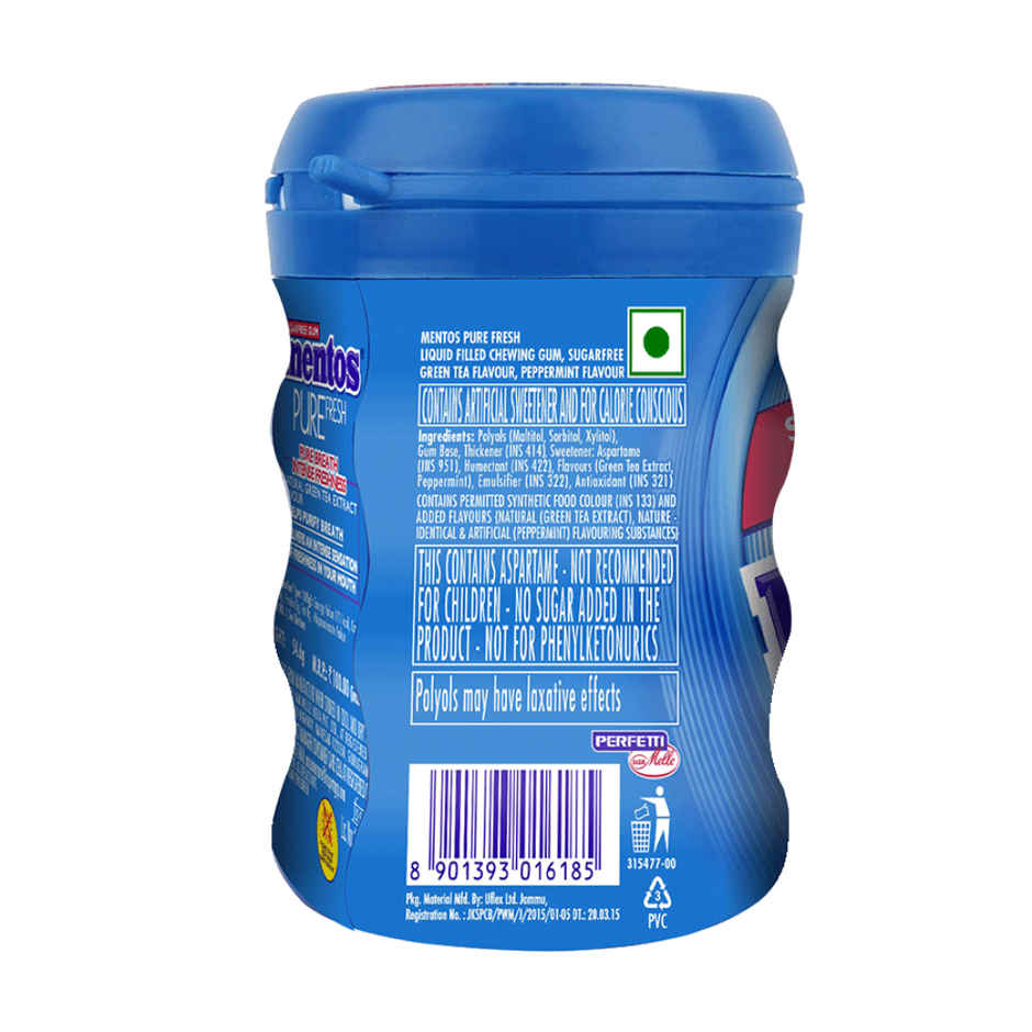 Mentos Pure Fresh Sugarfree Chewing Gum Bottle