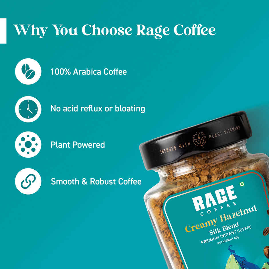 Rage Coffee Silk Blend Creamy Hazelnut Instant Coffee