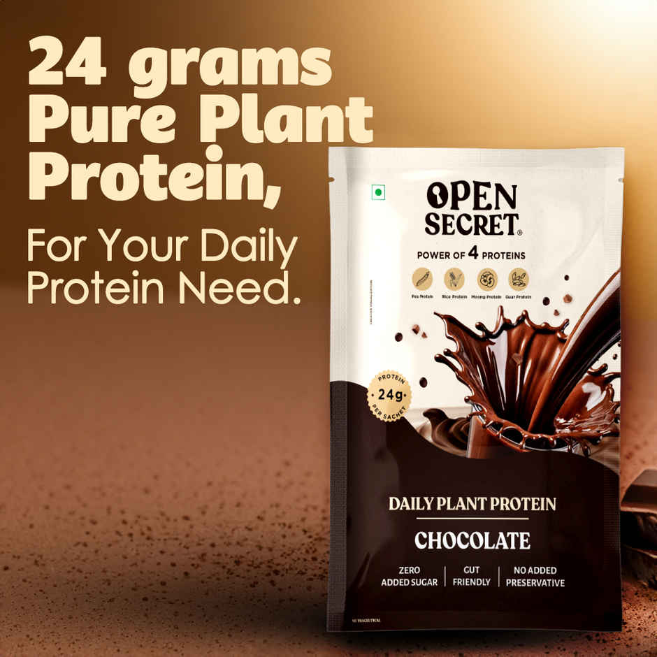 Open Secret Chocolate Plant Protein Single Scoop | 24g Vegan Protein