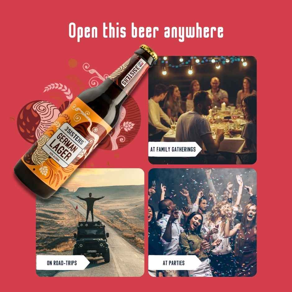 3 Sisters German Lager Non Alcoholic Beer