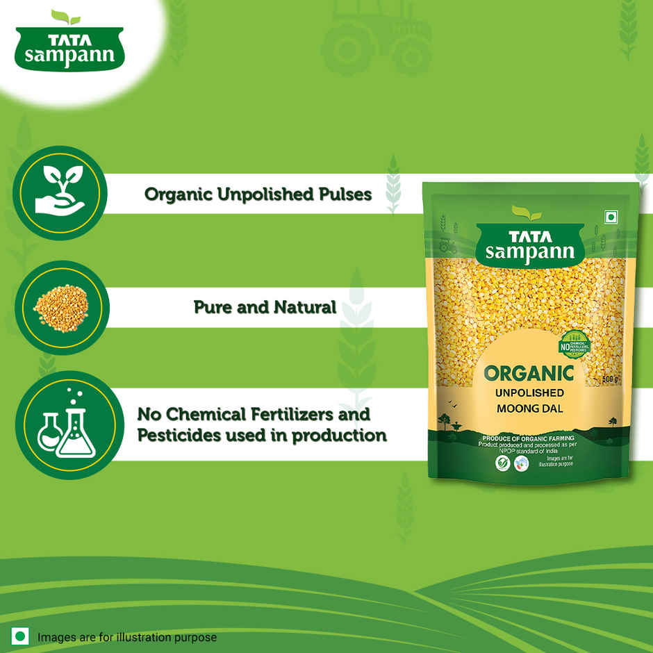 Tata Sampann Organic Unpolished Moong Dal