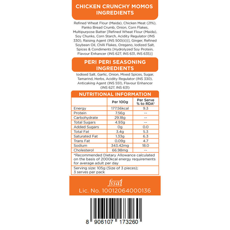 Prasuma Crunchy Chicken Momos - Kurkure Momos(380gms) & Prasuma Korean Fried Chicken - Spicy K-Bbq(275gms) Combo
