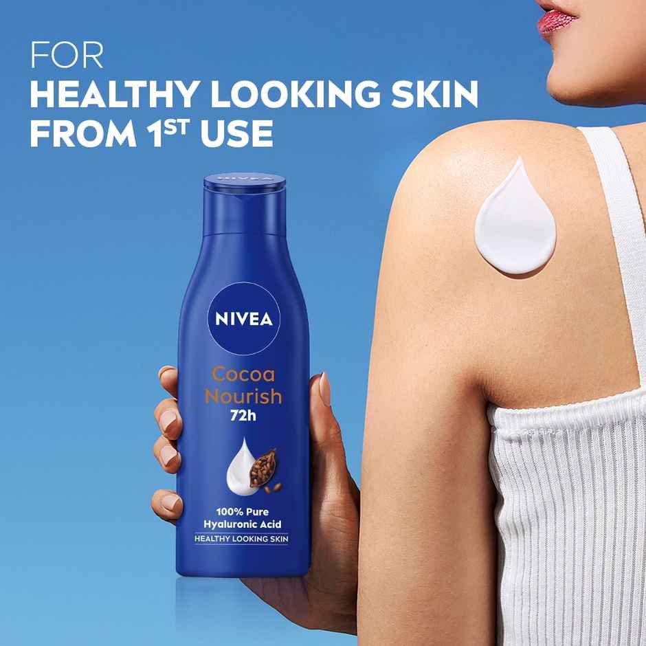 NIVEA Cocoa Nourish Body Lotion|Deep Moisture Serum|Non Greasy|Moisturiser For Very Dry Skin