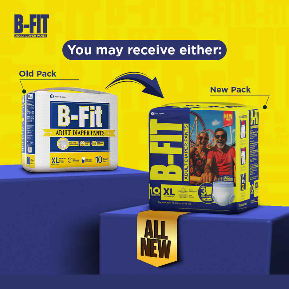 B-FIT Adult Diaper Pant | Regular Type | XL | 30 - 56 in