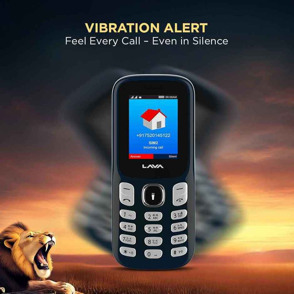 Lava A3 King Dual SIM Keypad Phone | 1.8 inch Display | 1750mAh Battery | Charcoal Grey