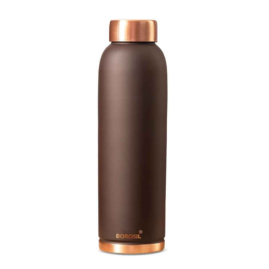 Borosil Copper Colour Copper Bottle 100% Pure | Brown | 1 L
