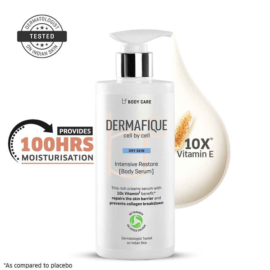 Dermafique Intensive Restore Body Lotion Serum, 18% Emollients, Light & Non-sticky