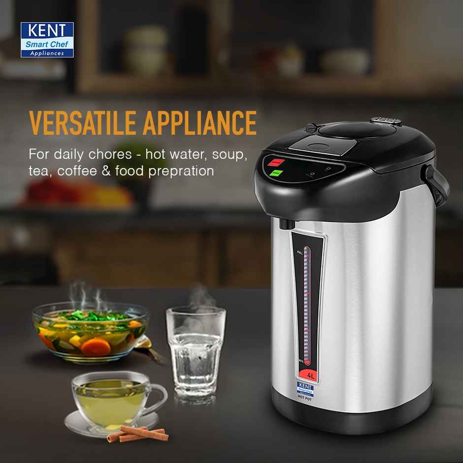 Kent Hot Pot Auto Electric Kettle With Water Dispenser 4 Liters Storage Capacity 750 Watts