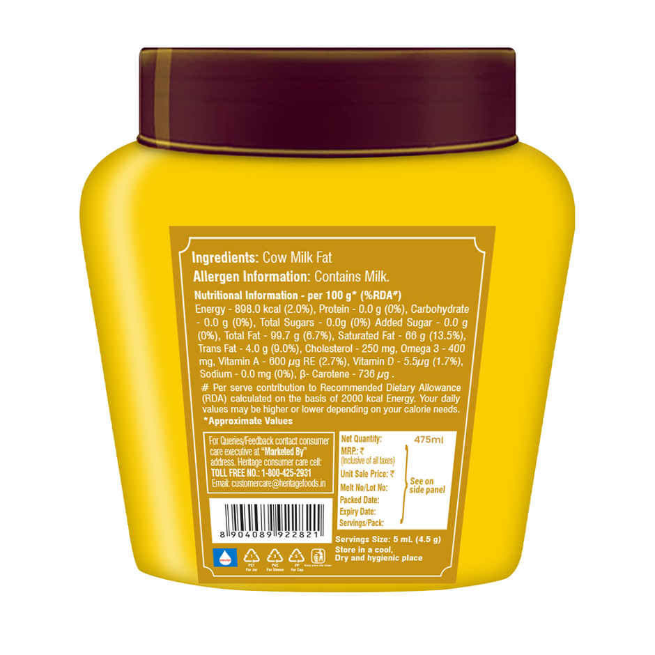 Heritage Cow Ghee | Jar