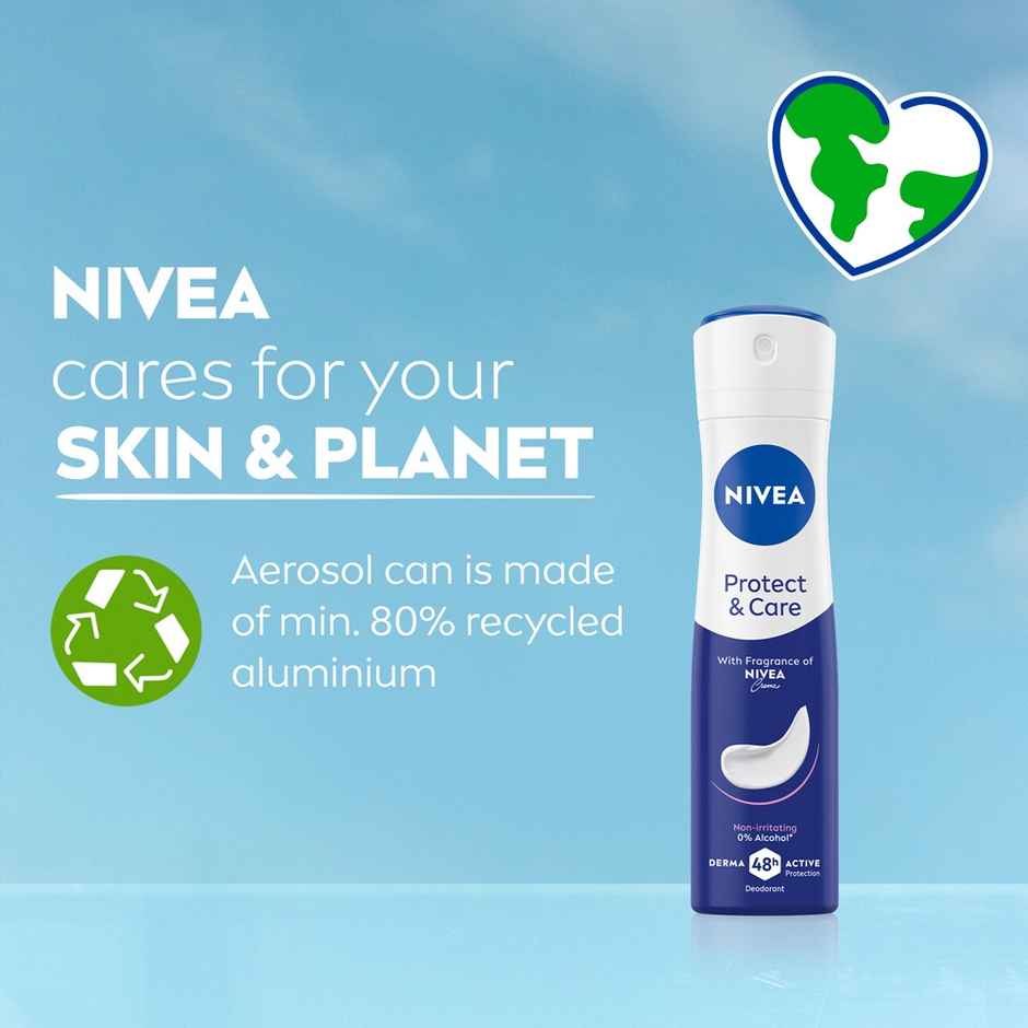 Nivea Women Deodorant Protect Care NonIrritating Protection with Nivea Crme Fragrance