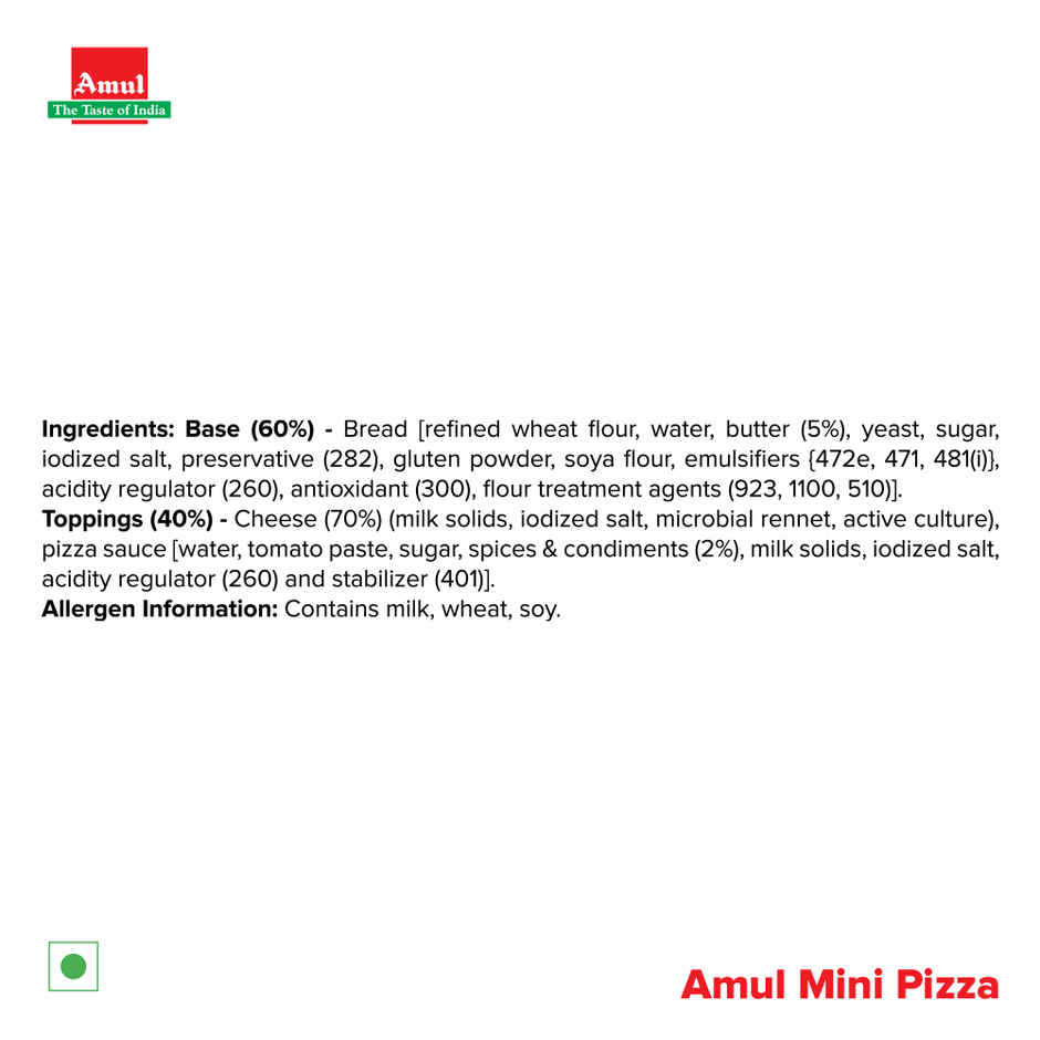 Amul Mini Margherita Pizza - Buy at ₹59 Online | Instant Delivery - Zepto