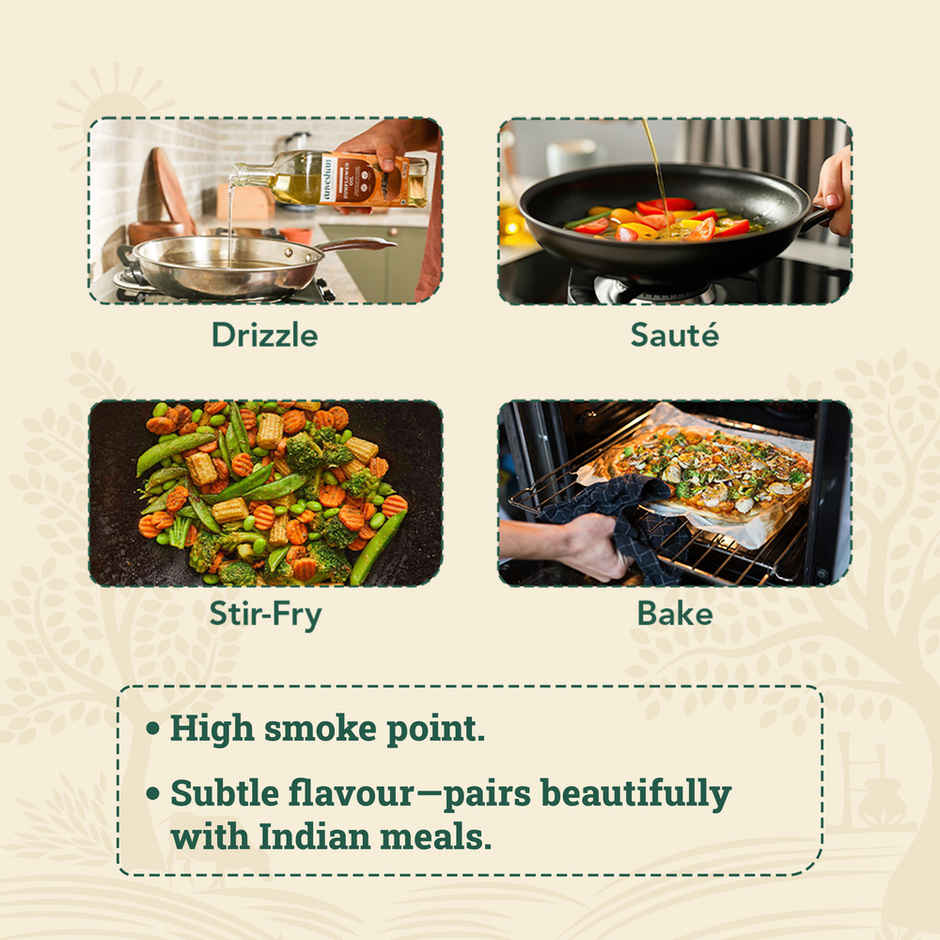 Anveshan Sunflower Wood Cold Pressed Oil Hdpe Can | Healthy Cooking Oil