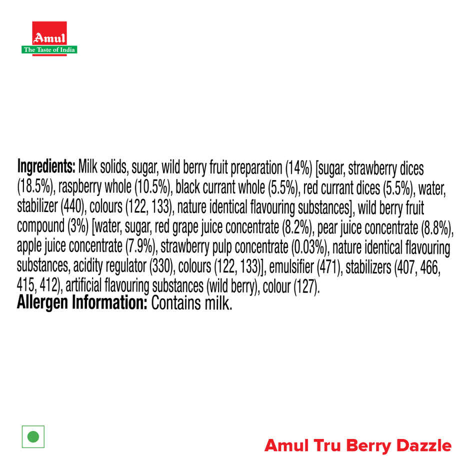 Amul Tru Berry Dazzle Ice Cream Tub