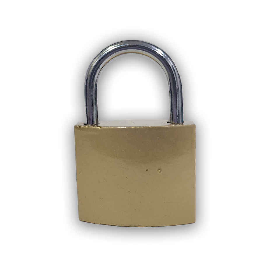 Chrome 60Mm Pad Lock Gold