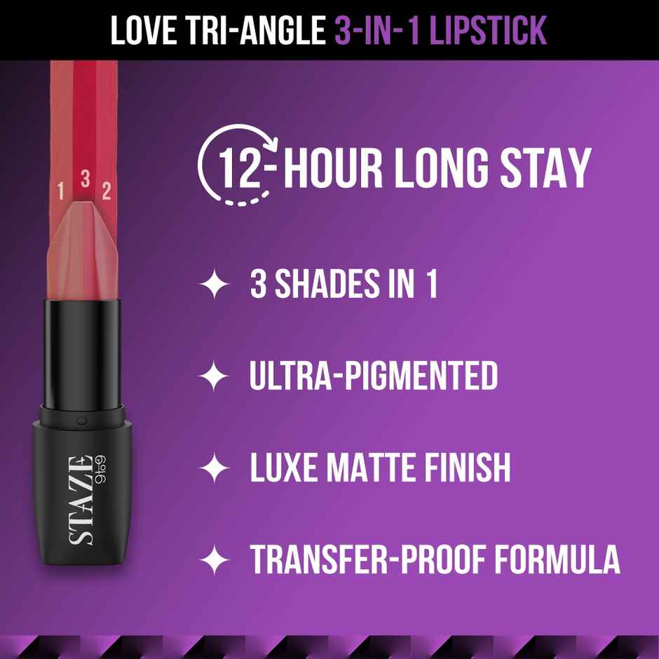 Staze 3 in 1 Transferproof Matte Lipstick | 03 Caramel Rose