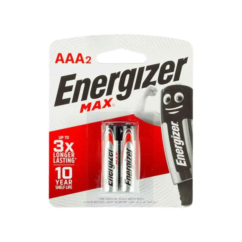 Energizer Brand Primary Alkaline Batteries Max 3A BP2 - Pack Of 2