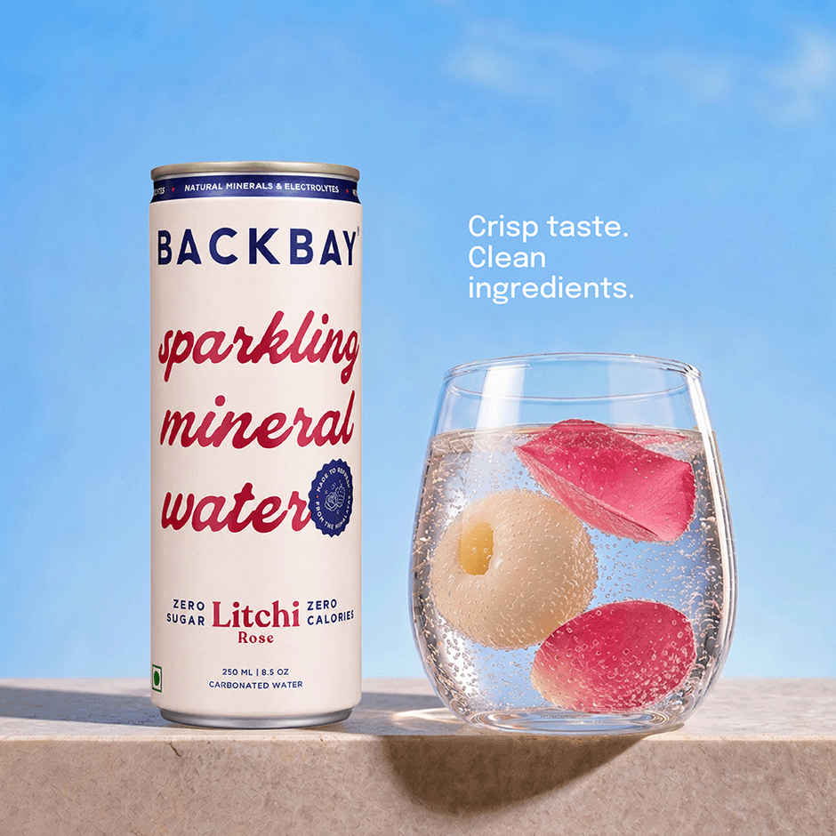 Backbay Litchi Rose Sparkling Mineral Water