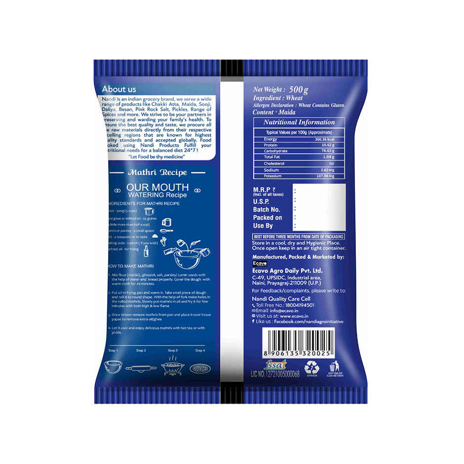 Nandi Premium Maida Refined Wheat Flour