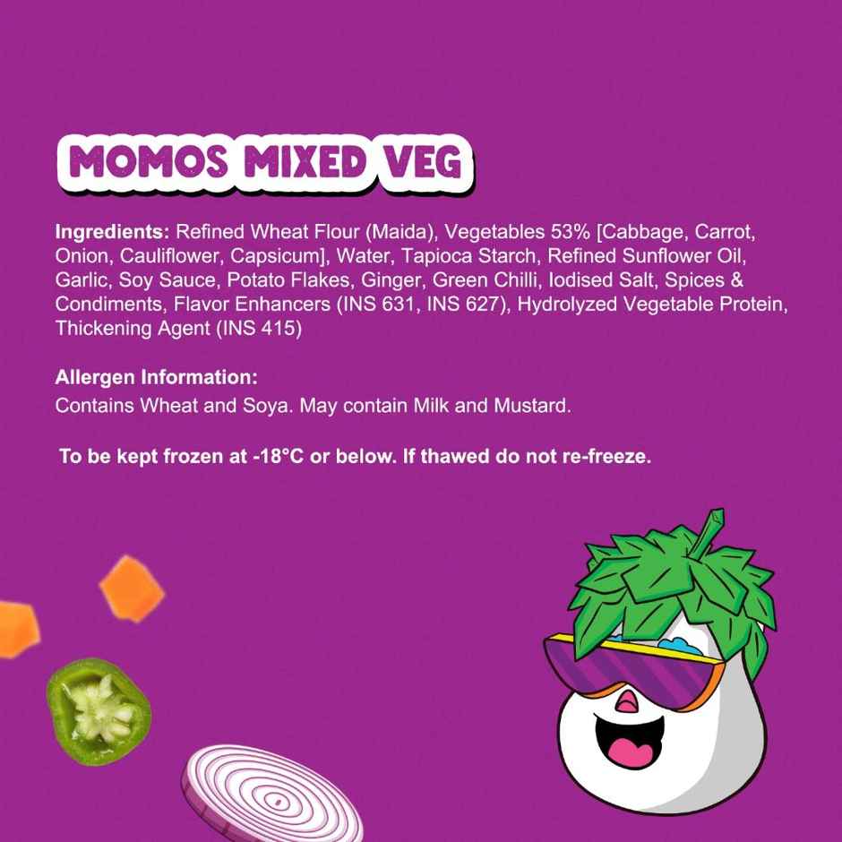 HyFun Mixed Veg Momos, Ready to Cook | Frozen
