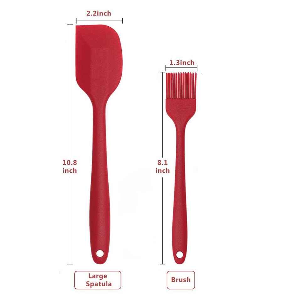 Daluci Silicone Brush & Spatula | Heat-Resistant Baking & Cooking Tools for Non-Stick Use | Assorted