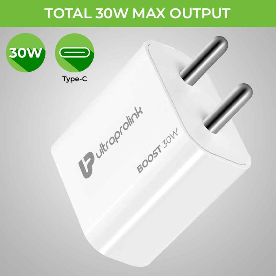 UltraProlink UM1132C Boost PD30 PD-PPS 30W Travel Charger with Type C to C Cable