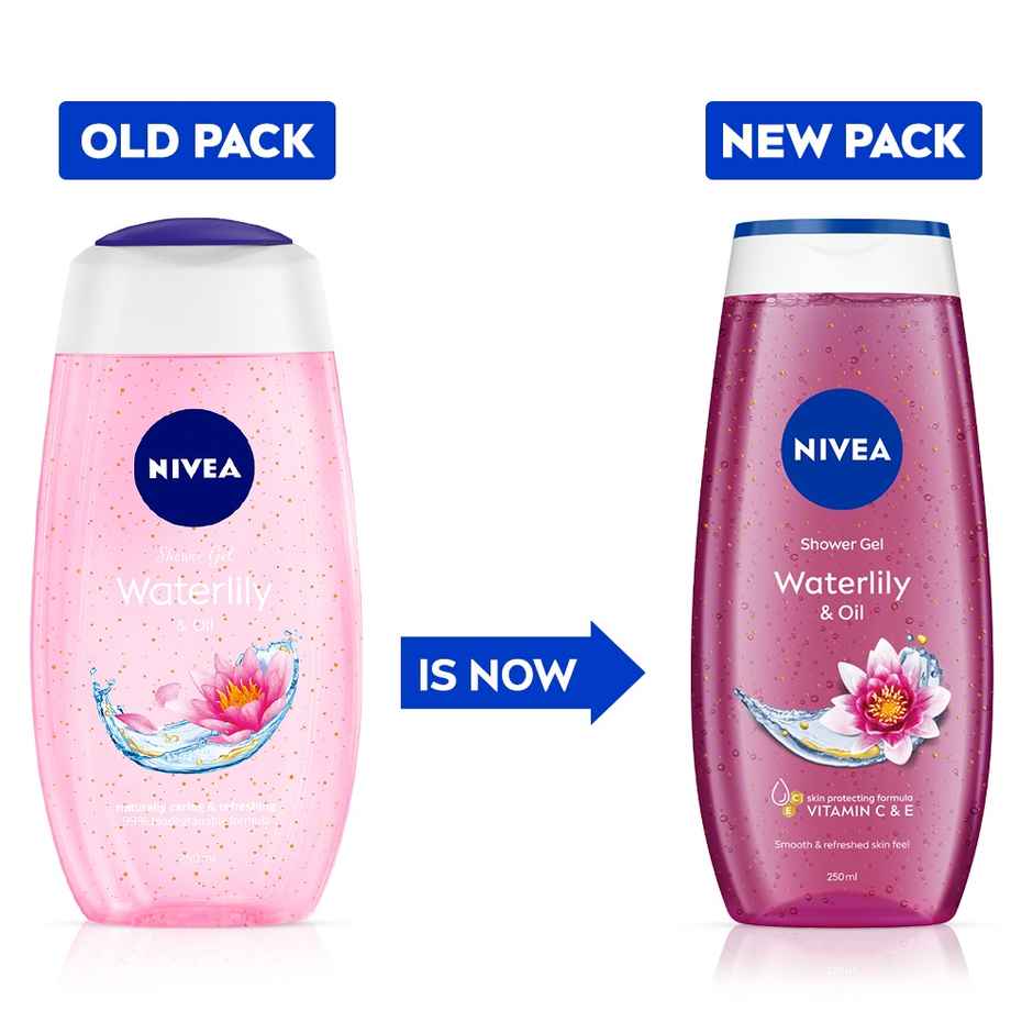 Nivea Frangipani & Oil Shower Gel (250ml) & Nivea Waterlily & Oil Shower Gel (250ml) & Nivea Shower Gel Lemon & Oil (250ml) Combo
