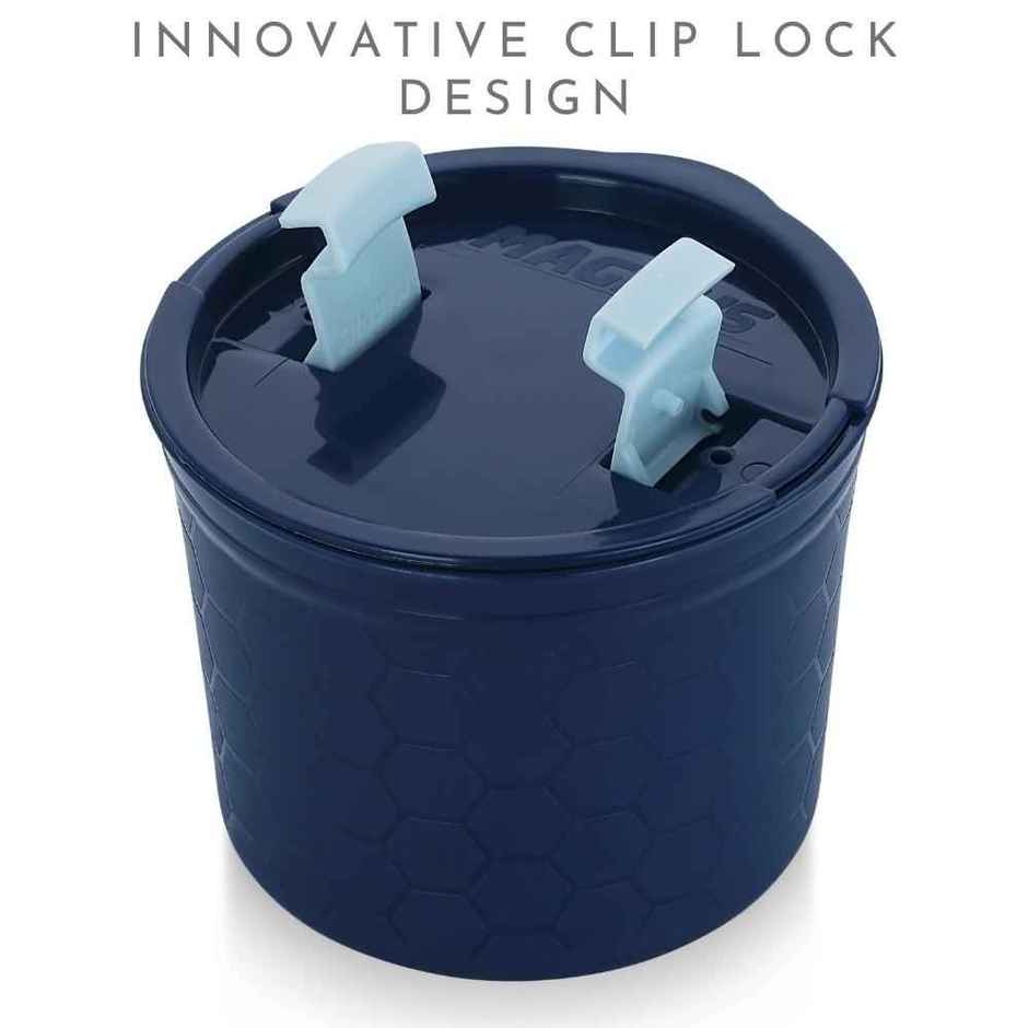 Magnus Microwave Steam Lock Deep Container - Blue/Black