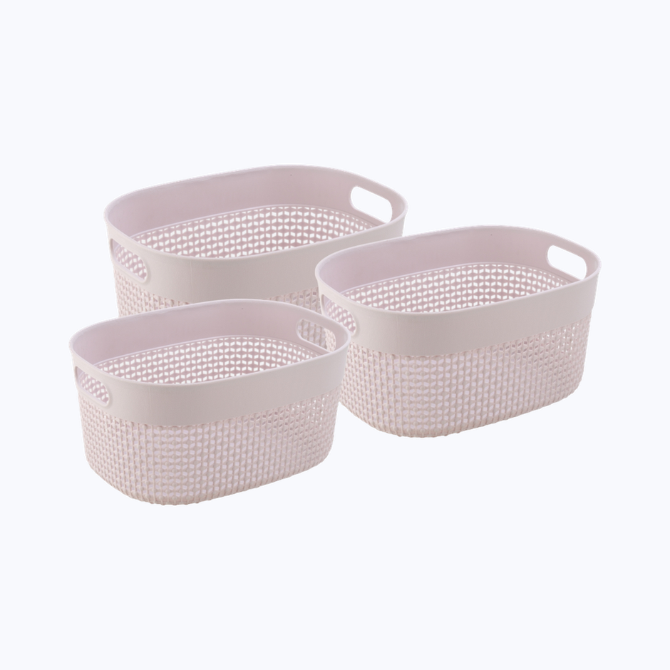Joyo Nested Filo Basket Oval - Assorted Colours | Set Of 3 Combo