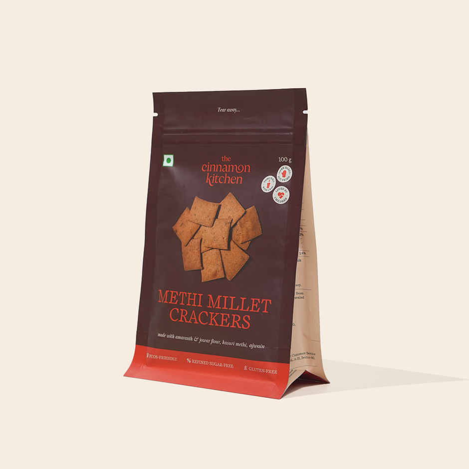 The Cinnamon Kitchen Methi Milet Baked Cracker