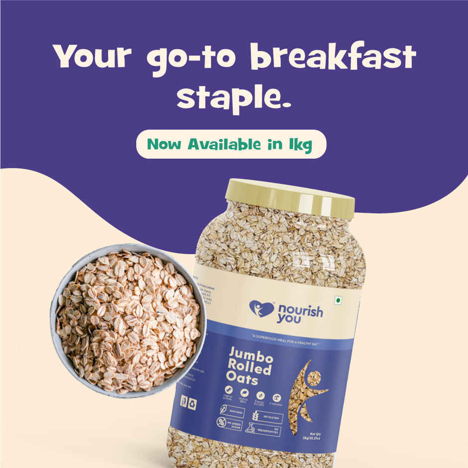 Nourish You Jumbo Rolled Oats - Gluten free , Breakfast Cereal