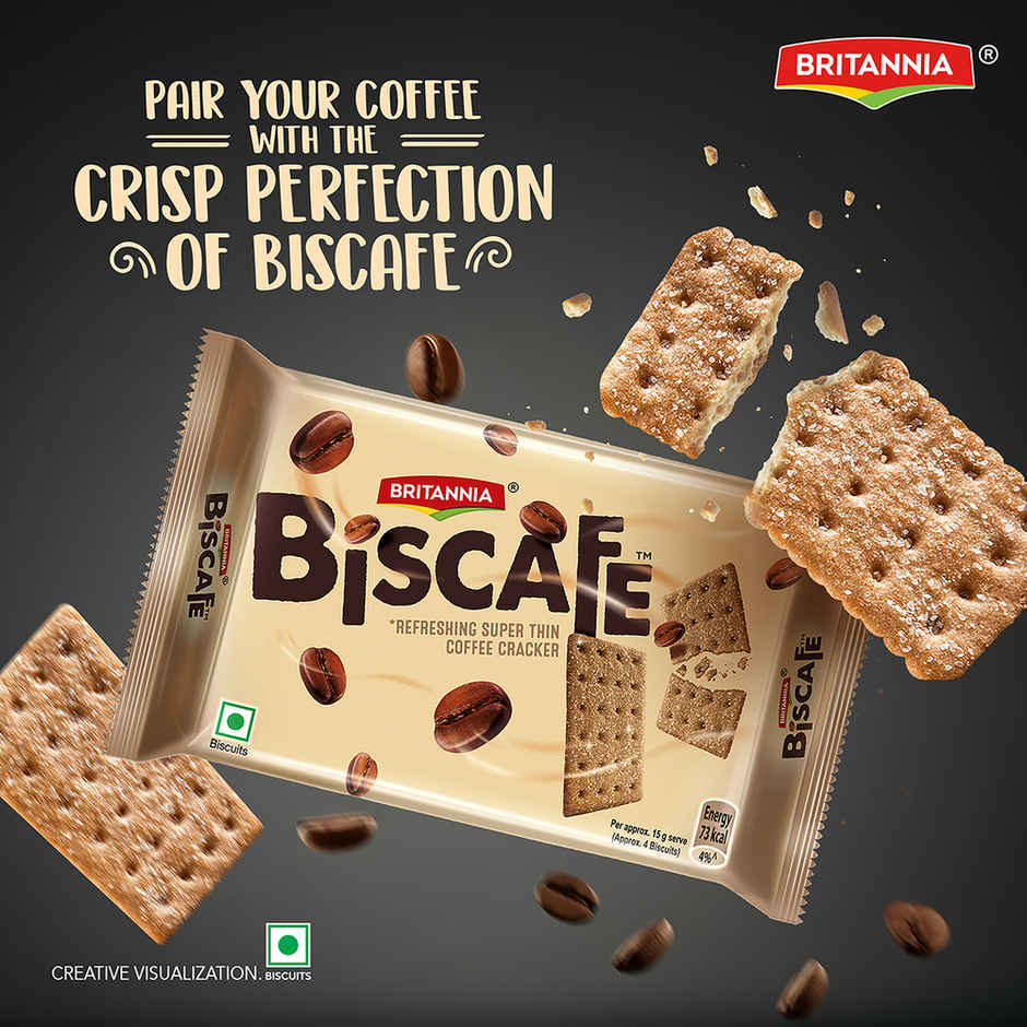 Britannia Biscafe | Refreshing Super Thin Coffee Cracker