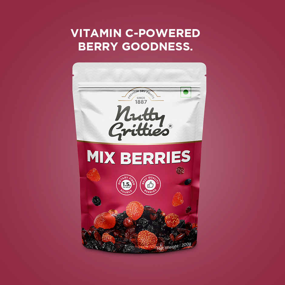 Nutty Gritties Premium Mix Berries - 4 In 1 Fibre-Rich Snack