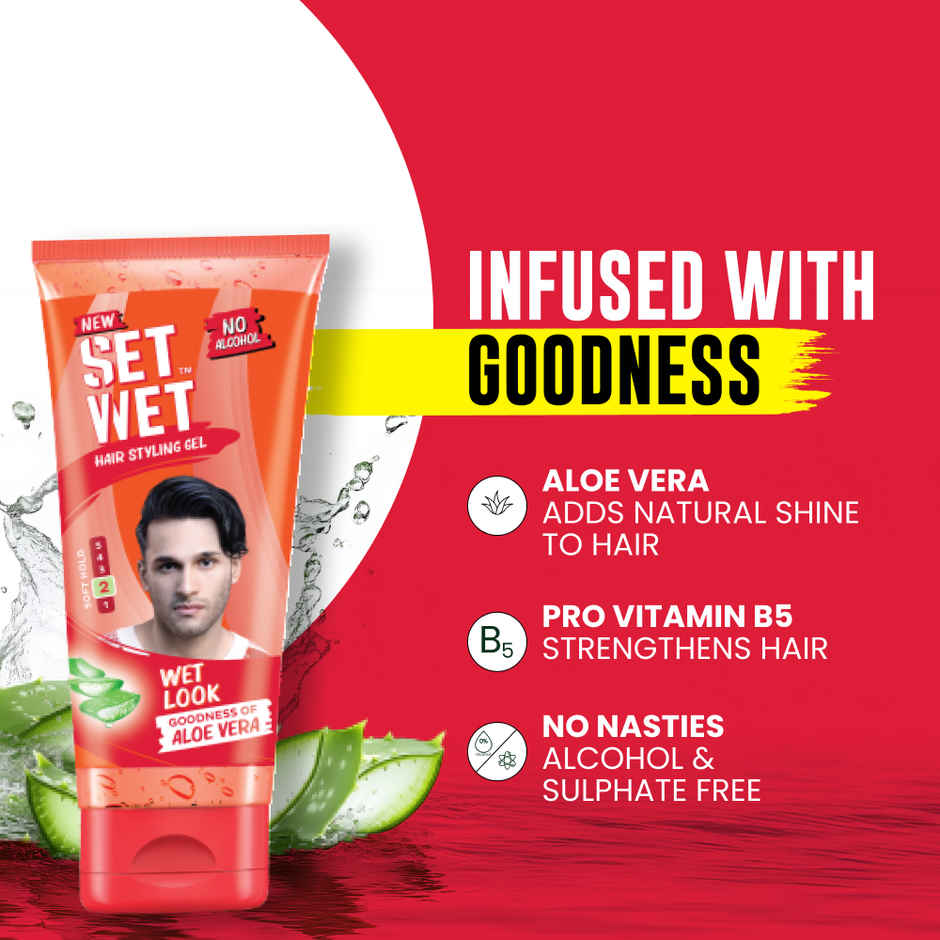 Set Wet Styling Hair Gel for Men | Shine Everyday Tube