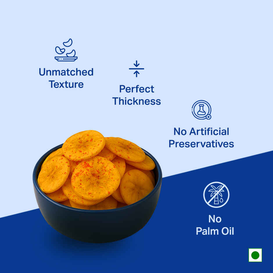 Too Yumm Masala Banana Chips Made From Premium Nendran Bananas, No Palm Oil Healthy Snacks