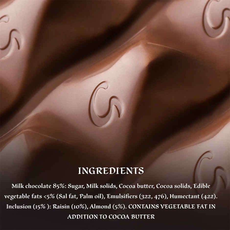 Galaxy Fruit & Nut Milk Chocolate Bar Loaded With Almonds & Raisins